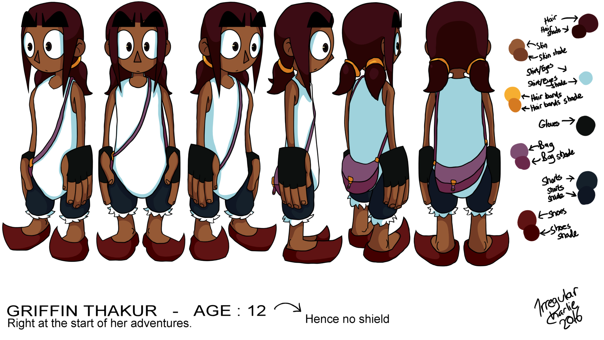 Griffin Thakur (age 12) model sheet